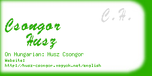 csongor husz business card